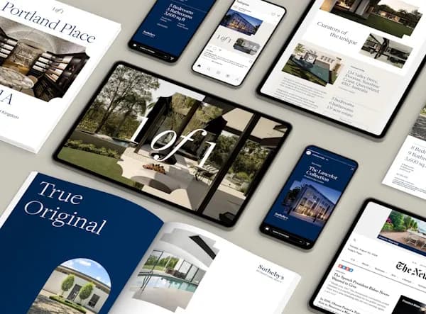 Sotheby's International Realty marketing collateral — brochures, press and digital